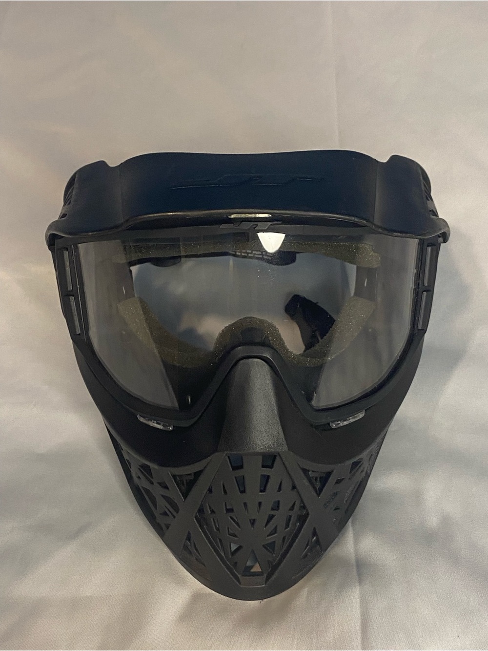 Black Tactical Full-Face VR/AR Protective Goggles with Clear Lens
